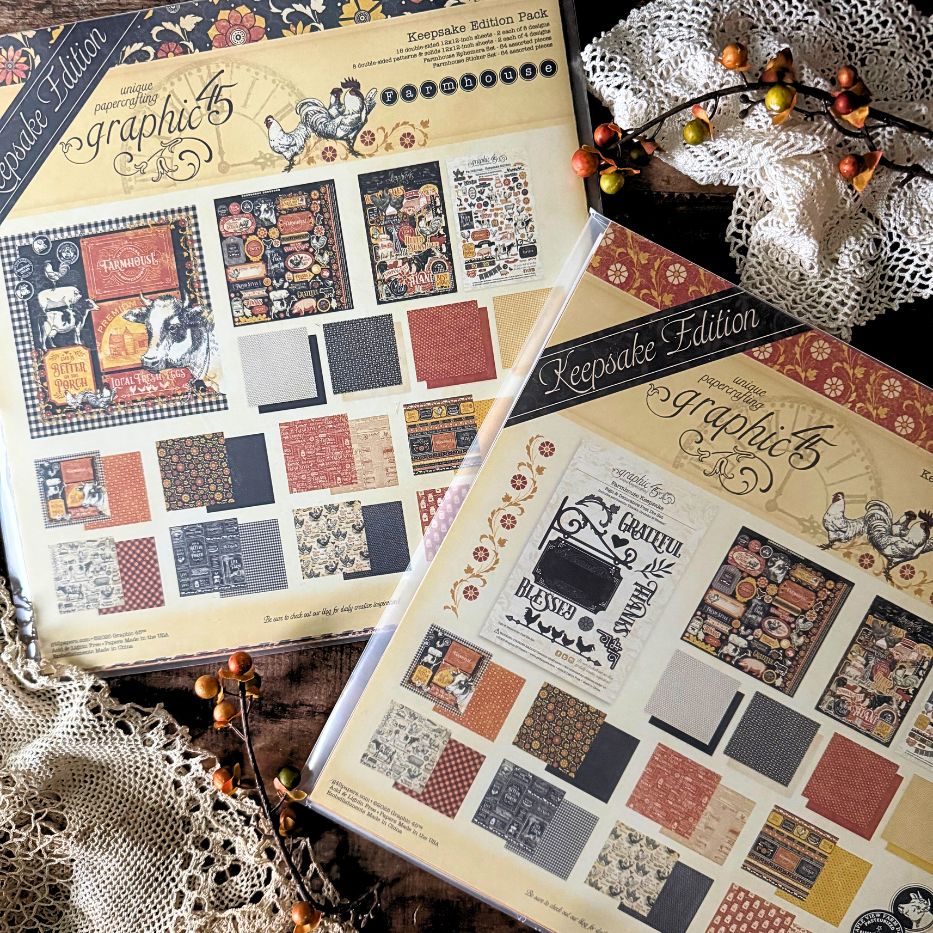 Graphic 45 Farmhouse — Keepsake Kit with Exclusive Metal Die-Set