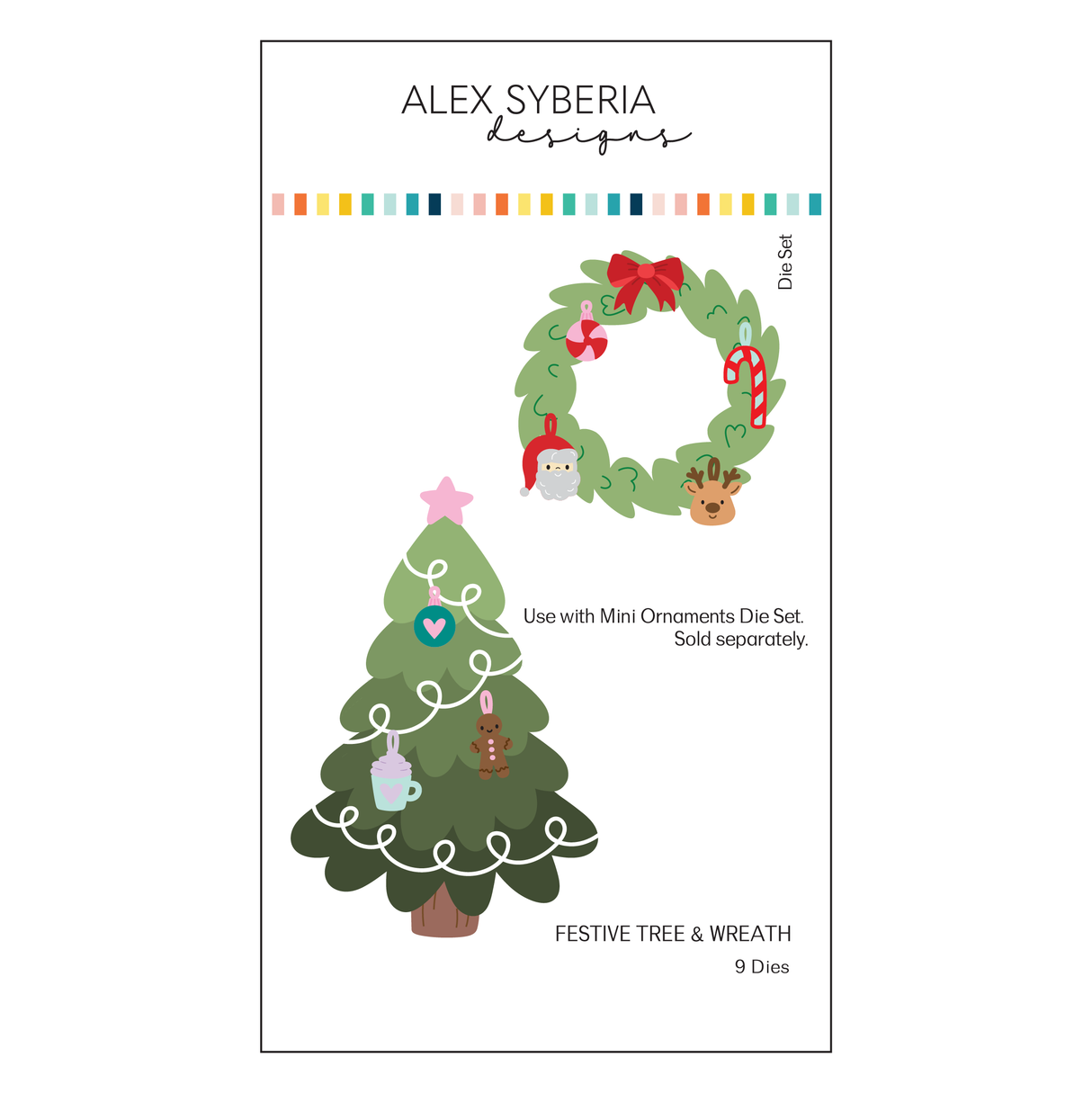 Alex Syberia Designs Festive Tree & Wreath Die Set