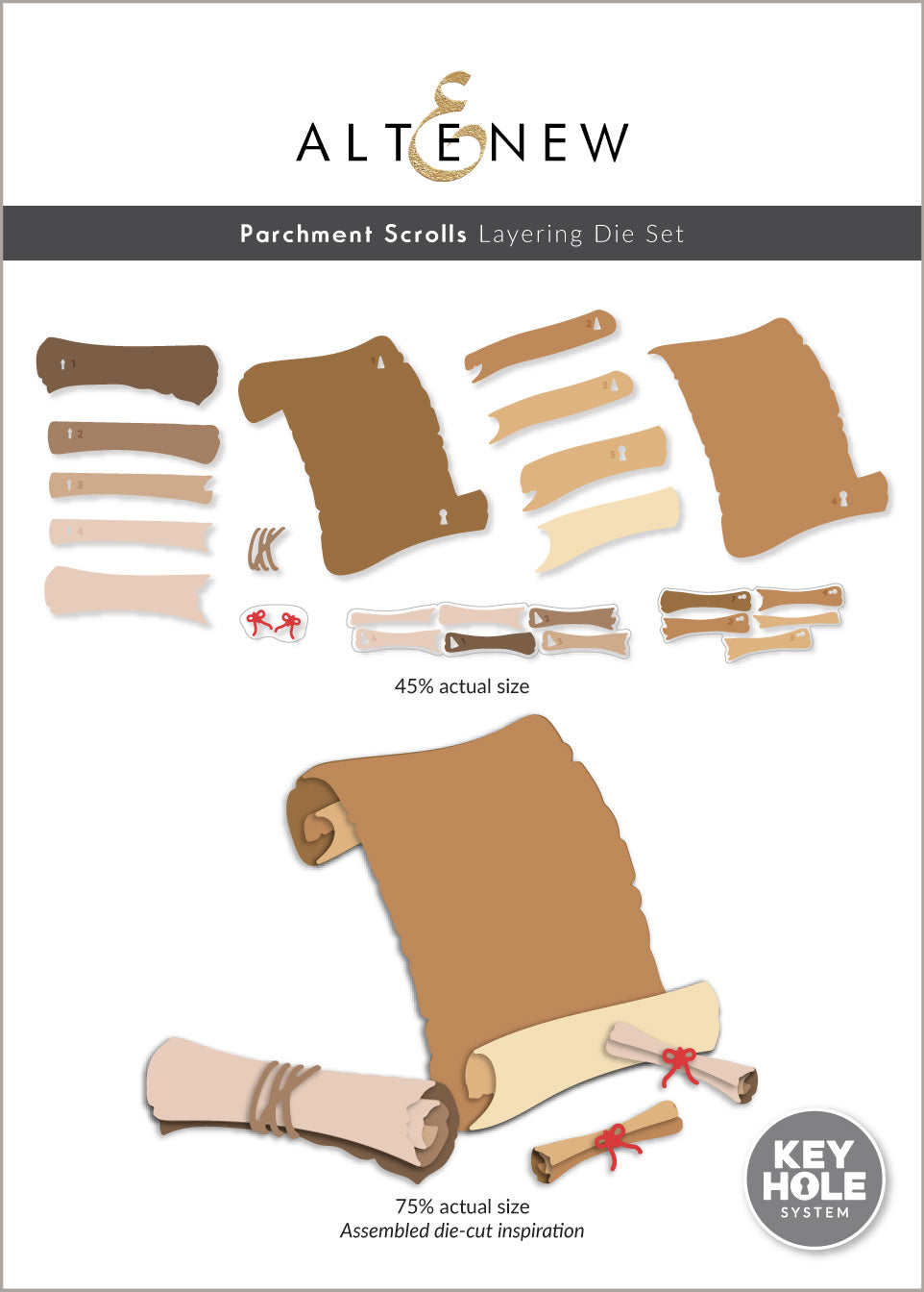 Altenew Parchment Scrolls Layering Die Set