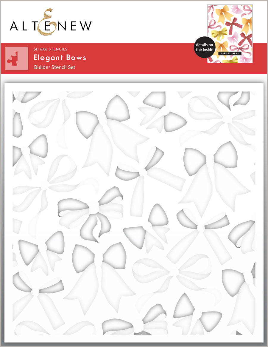 Altenew Elegant Bows - Complete Bundle (Stencil, Die & Embossing Folder)