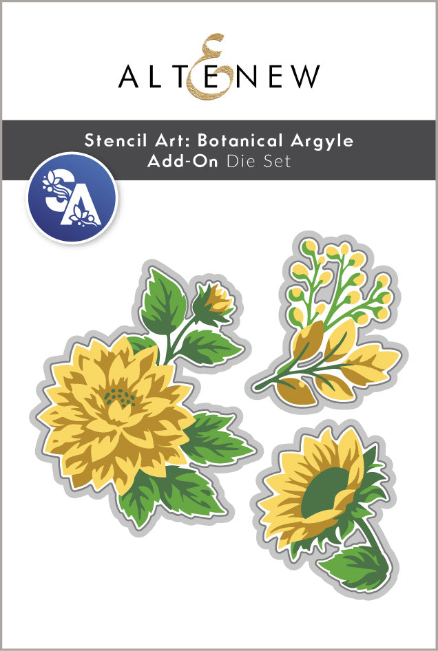 Altenew Stencil Art: Botanical Argyle & Add-on Die Bundle
