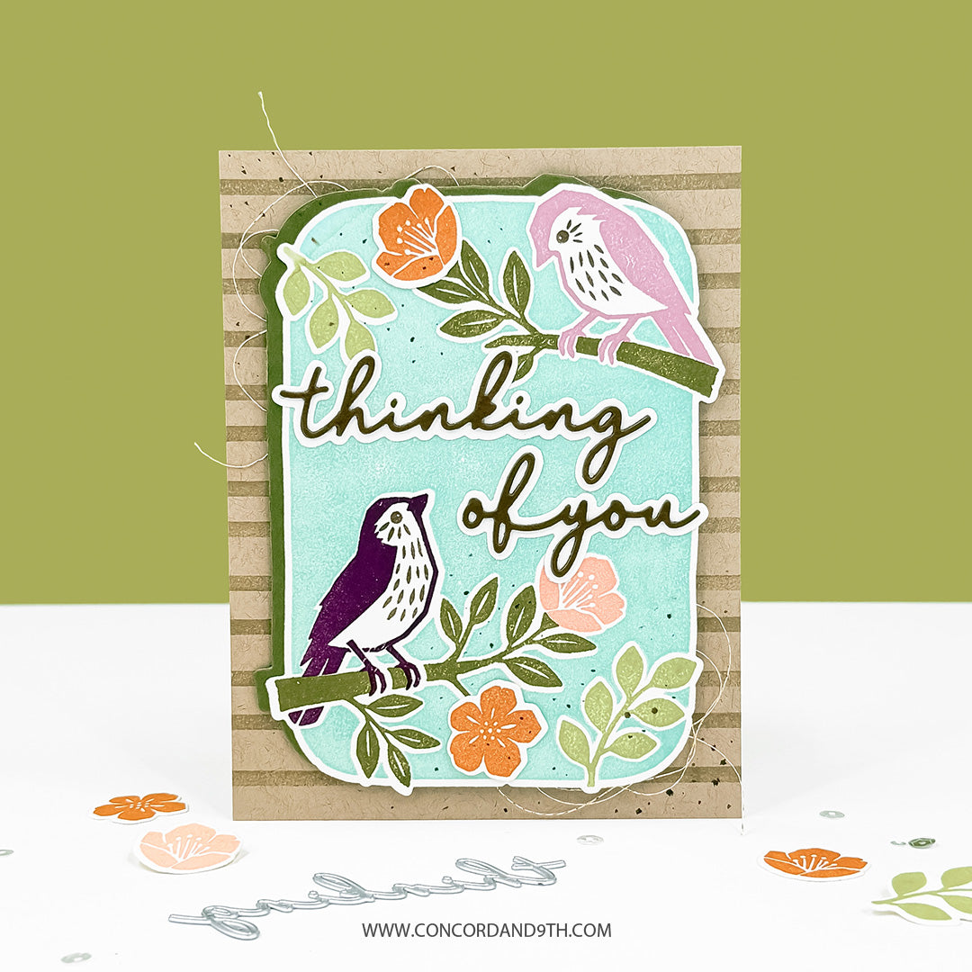 Concord & 9th Finch Friends Stamp Set (6 x 8) & Die Bundle