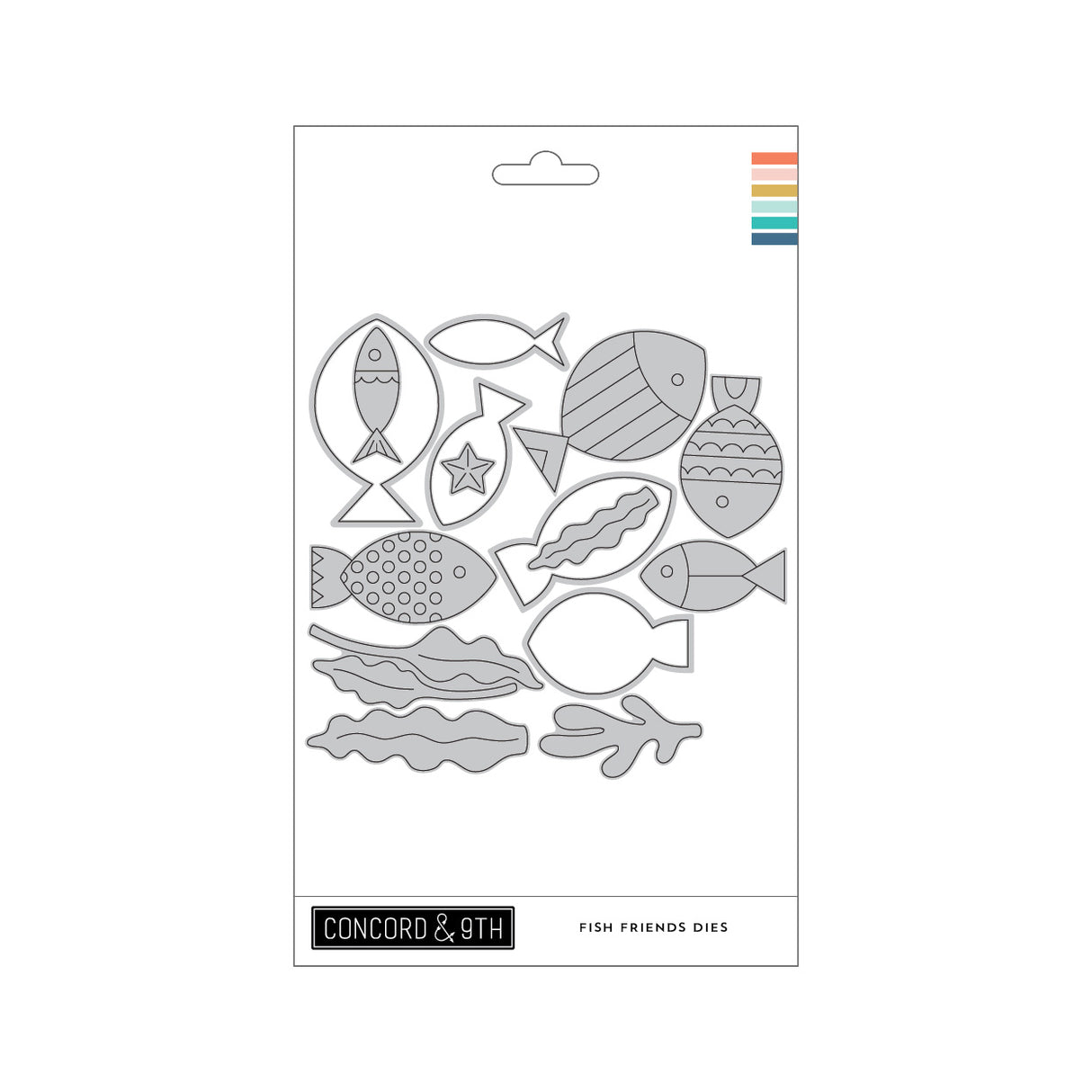 Concord & 9th Fish Friends Stamp Set & Dies (4 x 4)