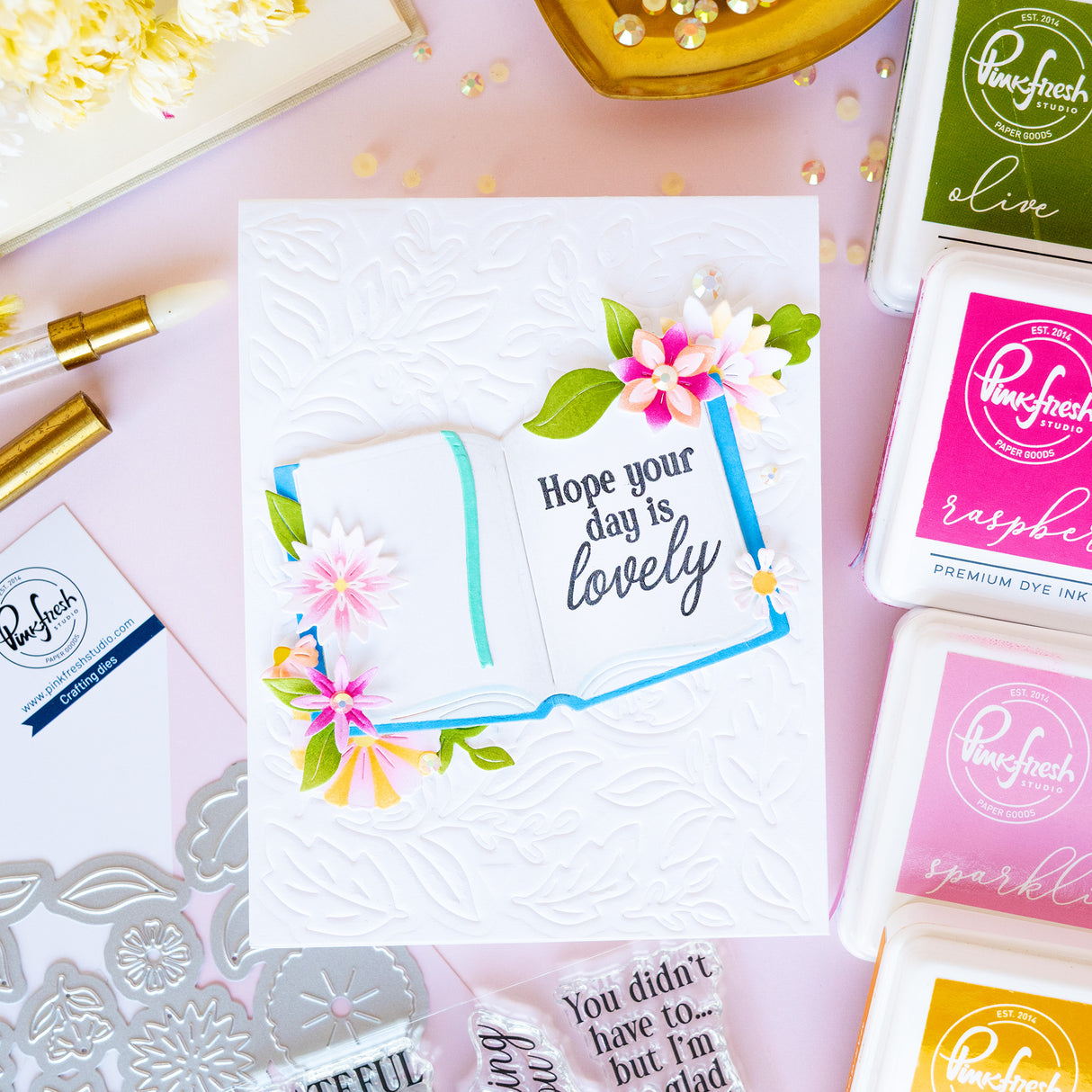 Pinkfresh Studio Floral Tale die/Stencil Bundle