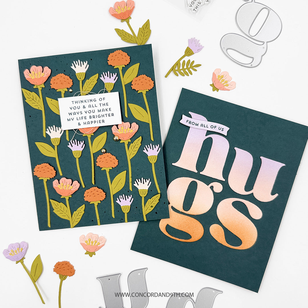 Concord & 9th Floral Embrace Stamp Set (3 x 4) & Die Bundle