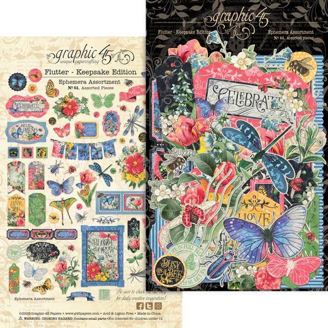 Graphic 45 Flutter Keepsake Kit with Exclusive Metal Die-Set