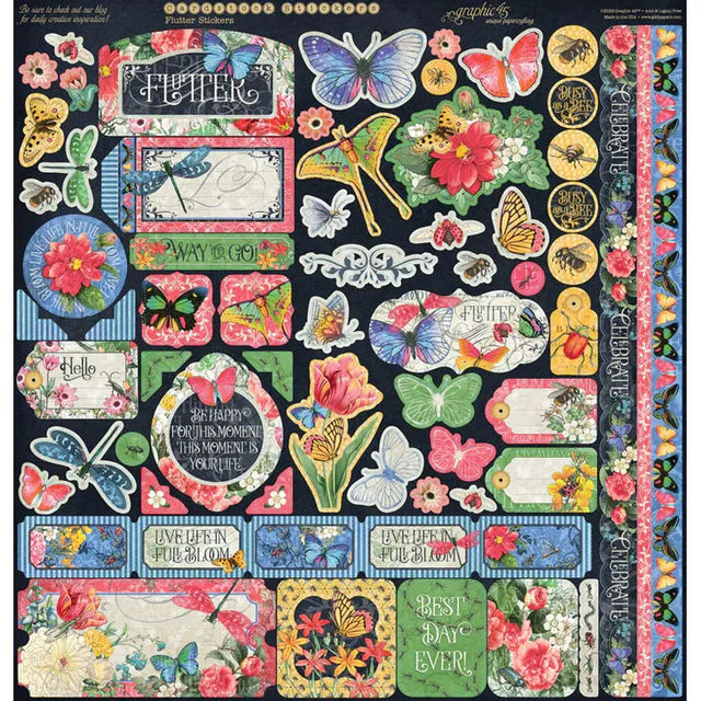 Graphic 45 Flutter Keepsake Kit with Exclusive Metal Die-Set