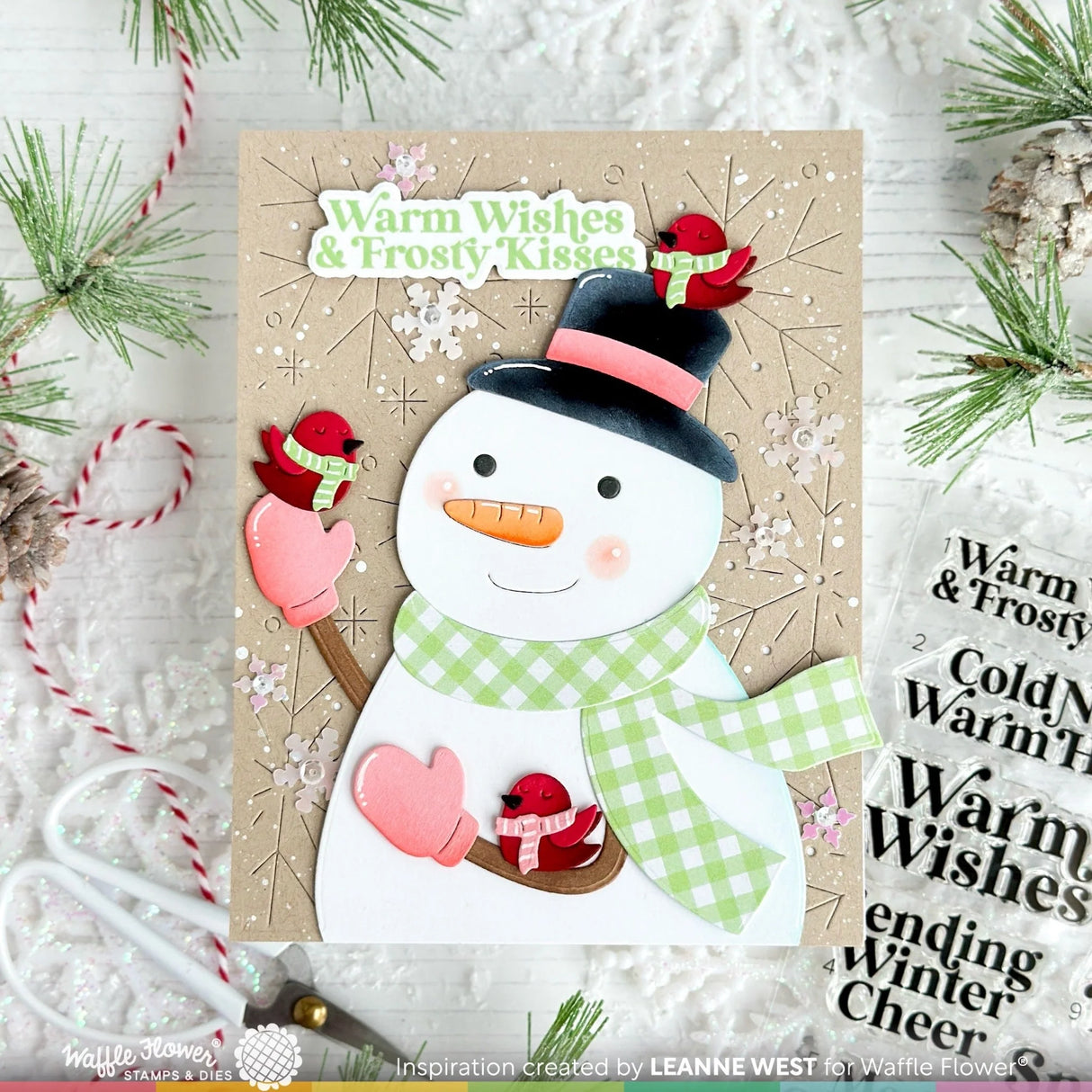 Waffle Flower Snowman and Friends Die