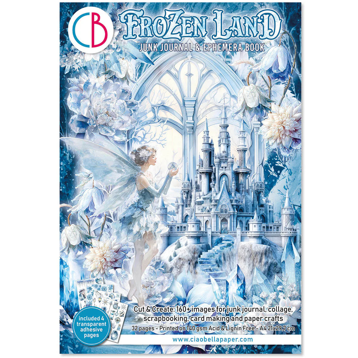Ciao Bella Frozen Land Junk Journal Ephemera Book A4 32/Pkg