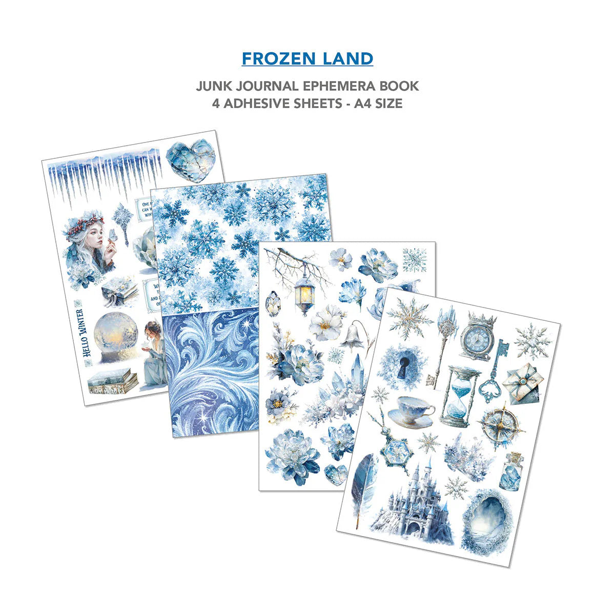 Ciao Bella Frozen Land Junk Journal Ephemera Book A4 32/Pkg