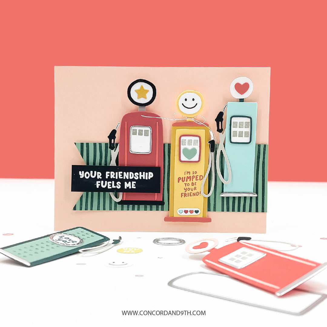 Concord & 9th Fueled with Love Stamp Set (3 x 4) / Die Bundle