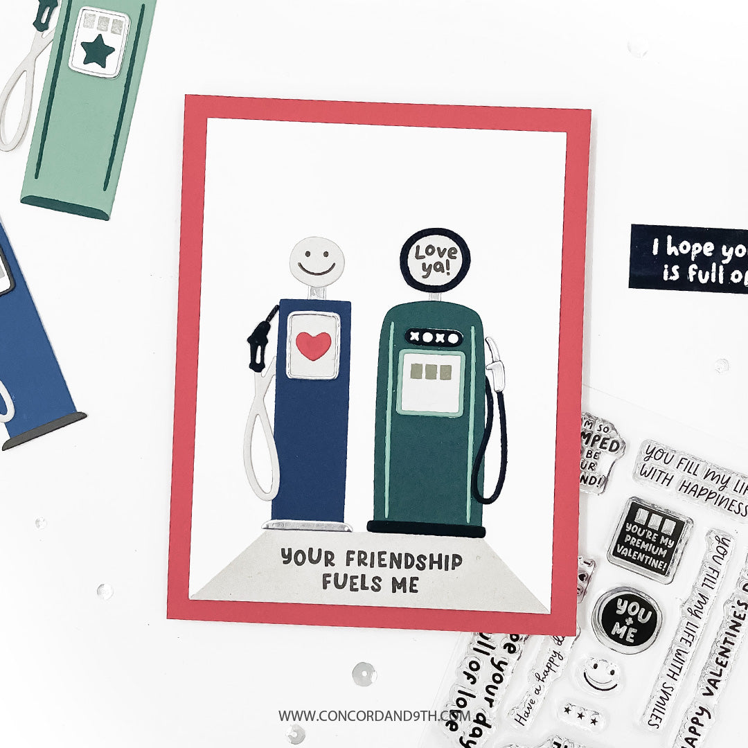 Concord & 9th Fueled with Love Stamp Set (3 x 4) / Die Bundle