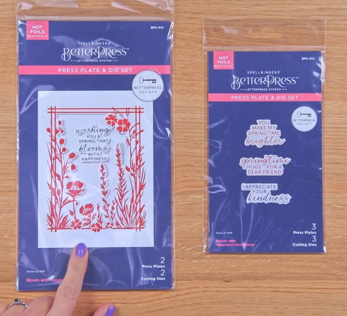 Spellbinders Exclusive Bloom With Happiness Press Plate & Die Set - BetterPress Society February 2025