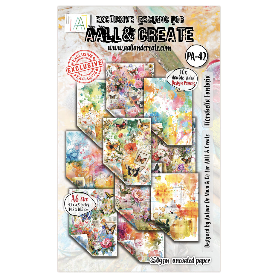 Aall and Create Garden Daydreams A6 Design Paper Florabella Fantasia (AALL-PA-042)