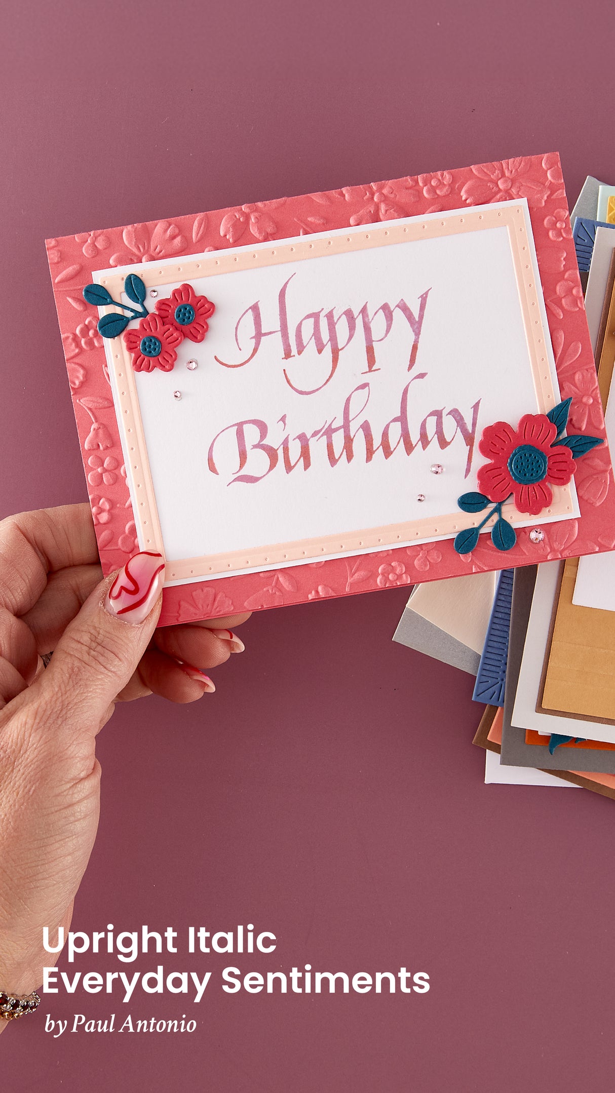 Spellbinders Upright Italic Everyday Sentiments Press + Foil Bundle by Paul Antonio