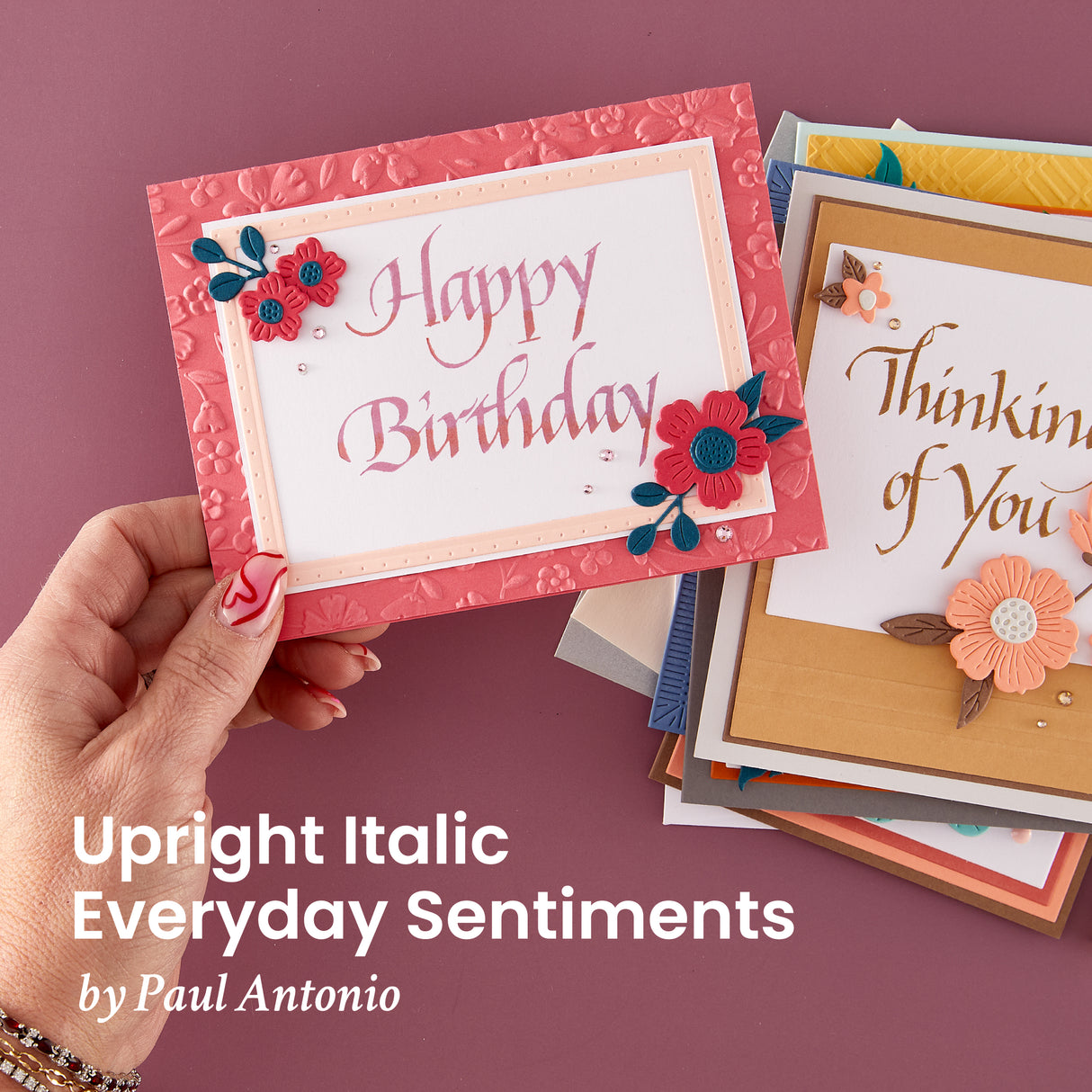 Spellbinders Upright Italic Everyday Sentiments Press + Foil Bundle by Paul Antonio