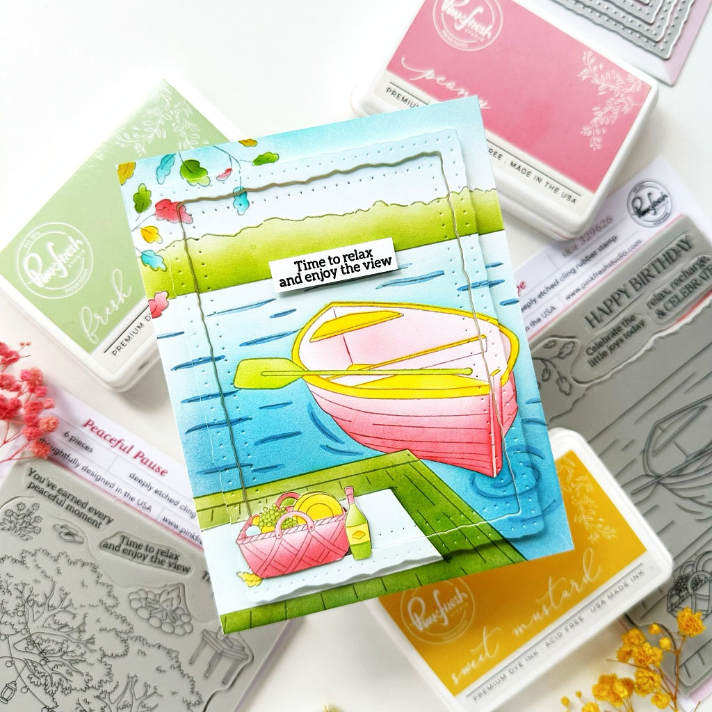 Pinkfresh Studio Gentle Escape Cling Stamp/ Stencil Bundle