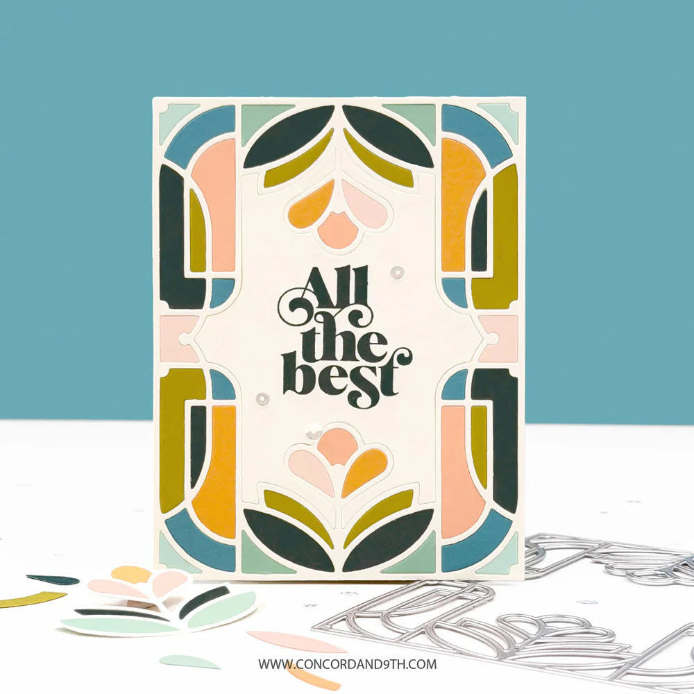 Concord & 9th Gilded Glass Stamp Set & Die Bundle
