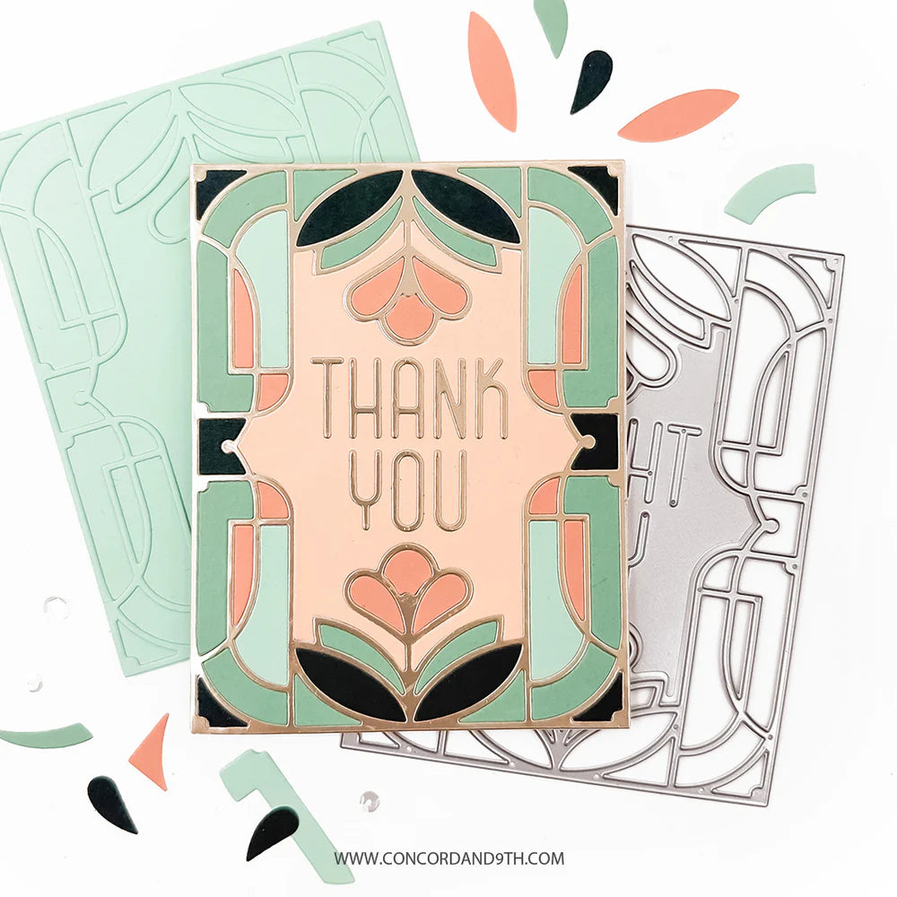 Concord & 9th Gilded Glass Stamp Set & Die Bundle