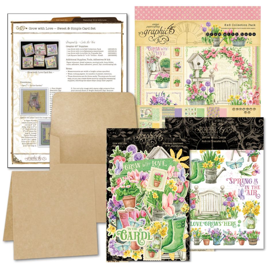 Graphic 45 Grow with Love Card Kit