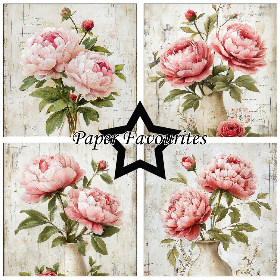Paper Favourites Grunge Floral 6x6 Inch Paper Pad (PF562)