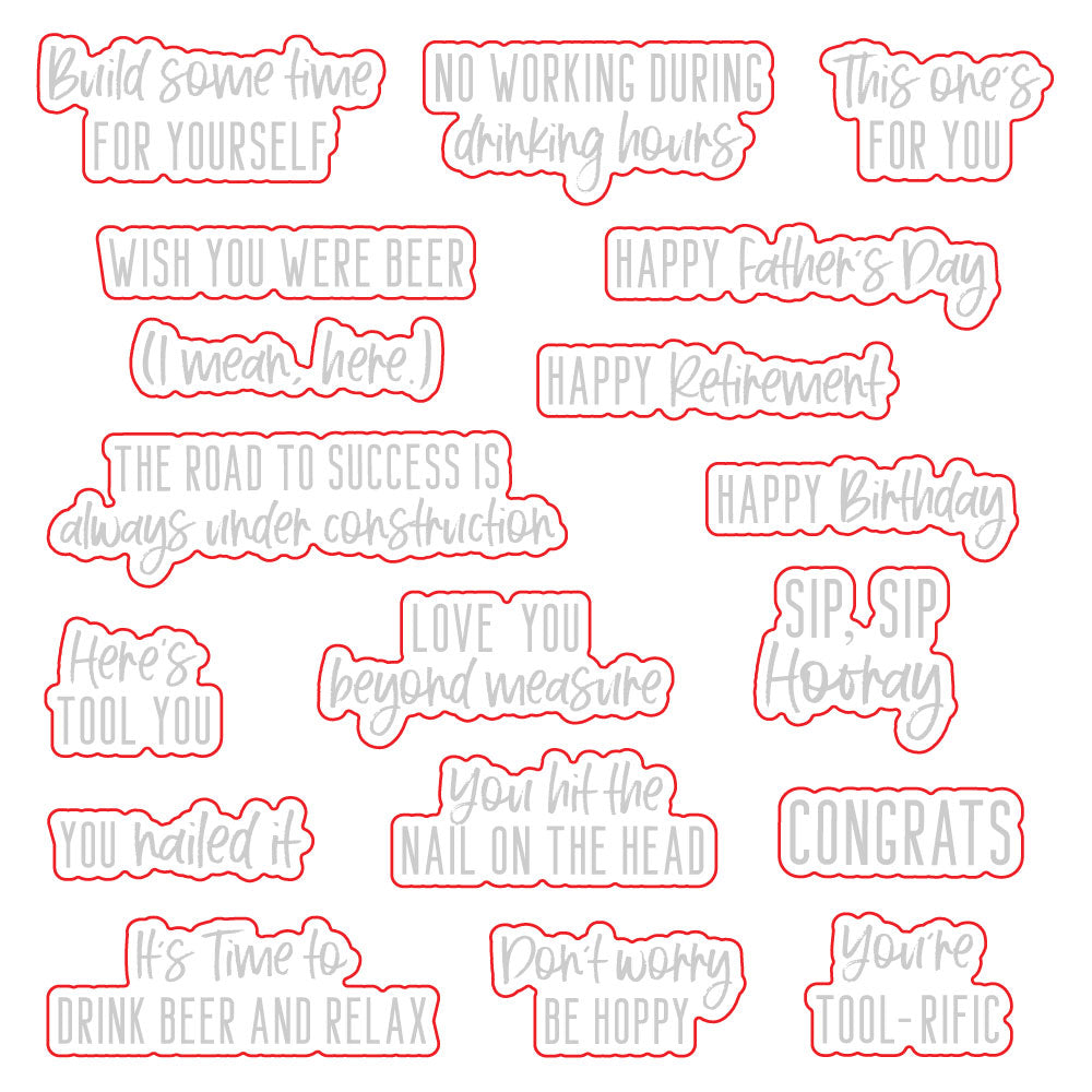 Honey Bee Stamps Nailed It - 4x6 Stamp Set & Die Bundle