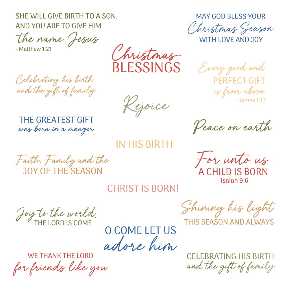 Honey Bee Stamps Christmas Blessings - 4"x 6" Stamp Set / Die Bundle