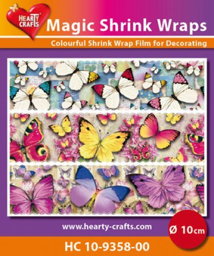 Hearty Crafts Magic Shrink Wraps, 10 cm Butterflies