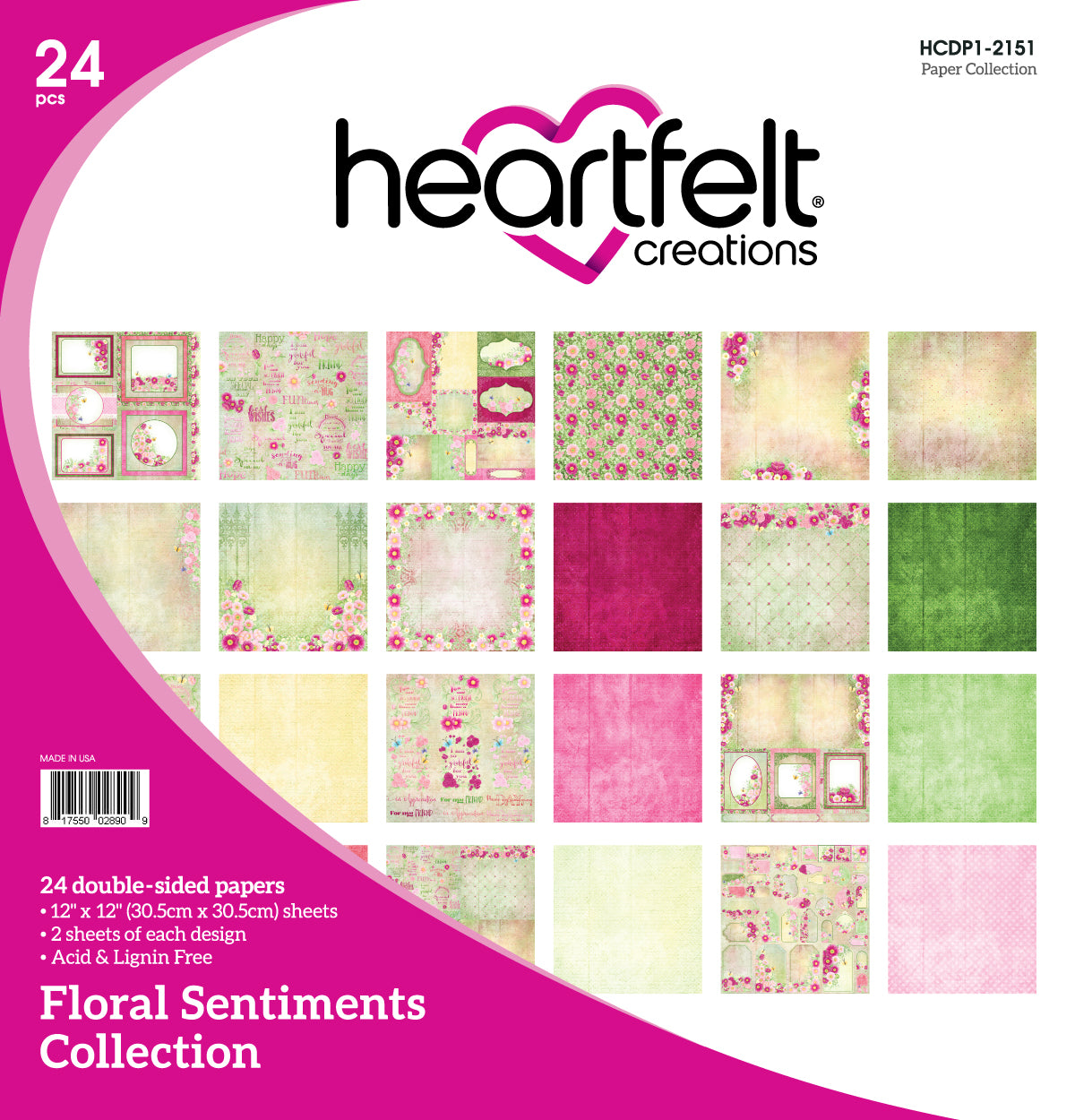 Heartfelt Creations Floral Sentiments Paper Collection HCDP1-2151