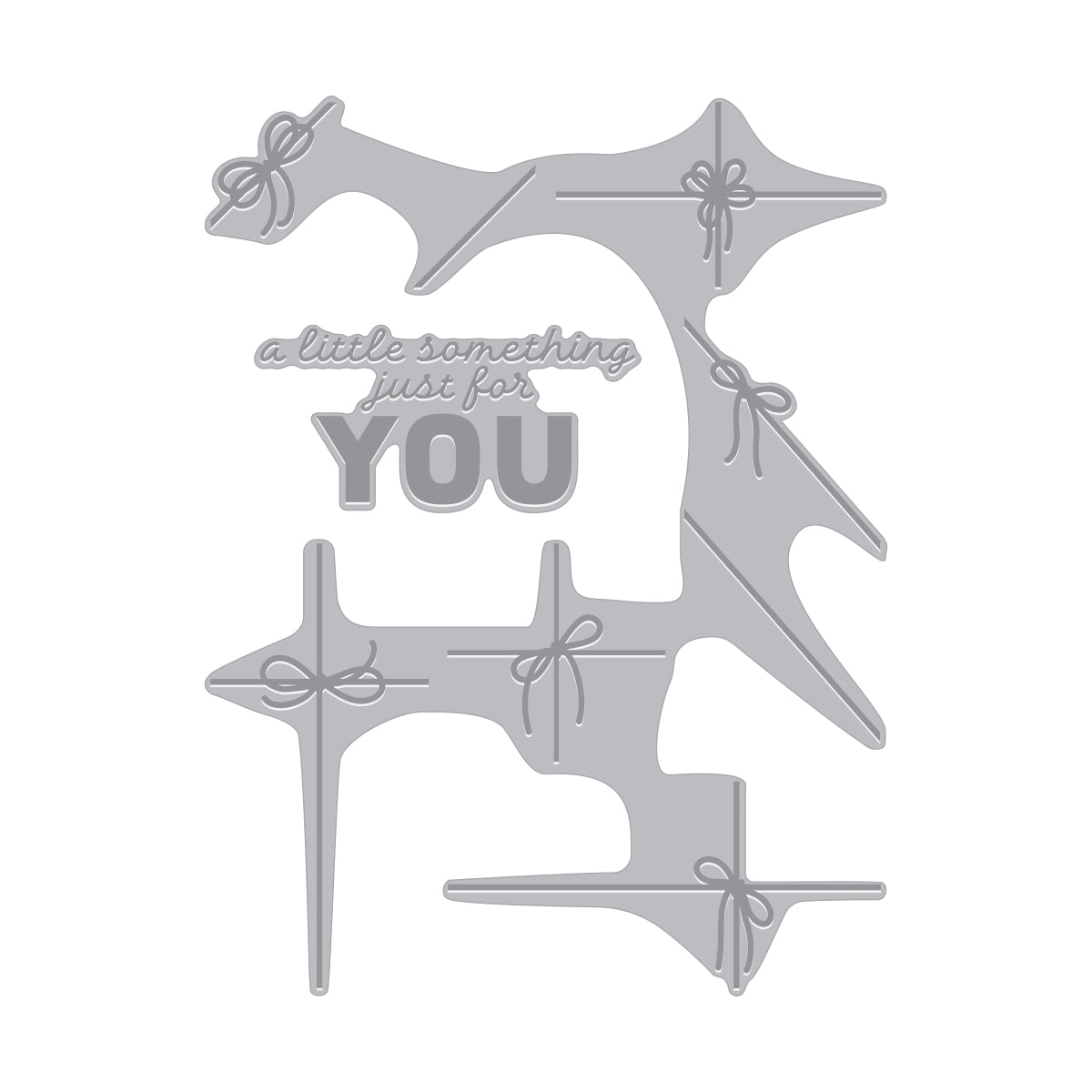 Hero Arts Wrap it Up Letterpress + Foil Plates with Placement Guide from the Best Gift Ever Collection