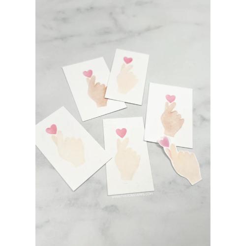 The Ton Stamps Hand Heart Stencils Set