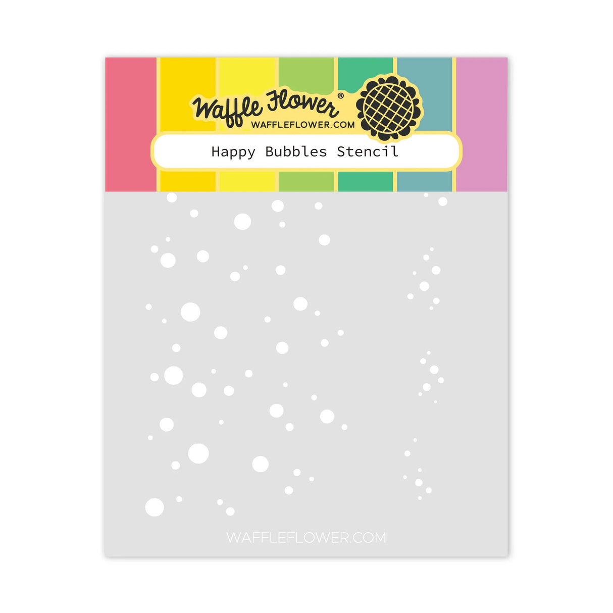 Waffle Flower Happy Bubbles Stencil (422423)