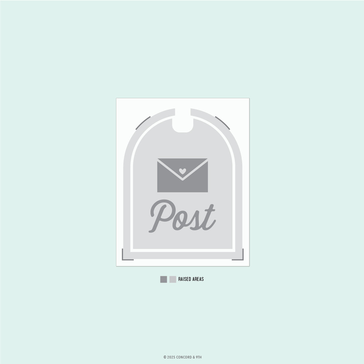 Concord & 9th Happy Mail Embossing Folder (4.75 x 6)