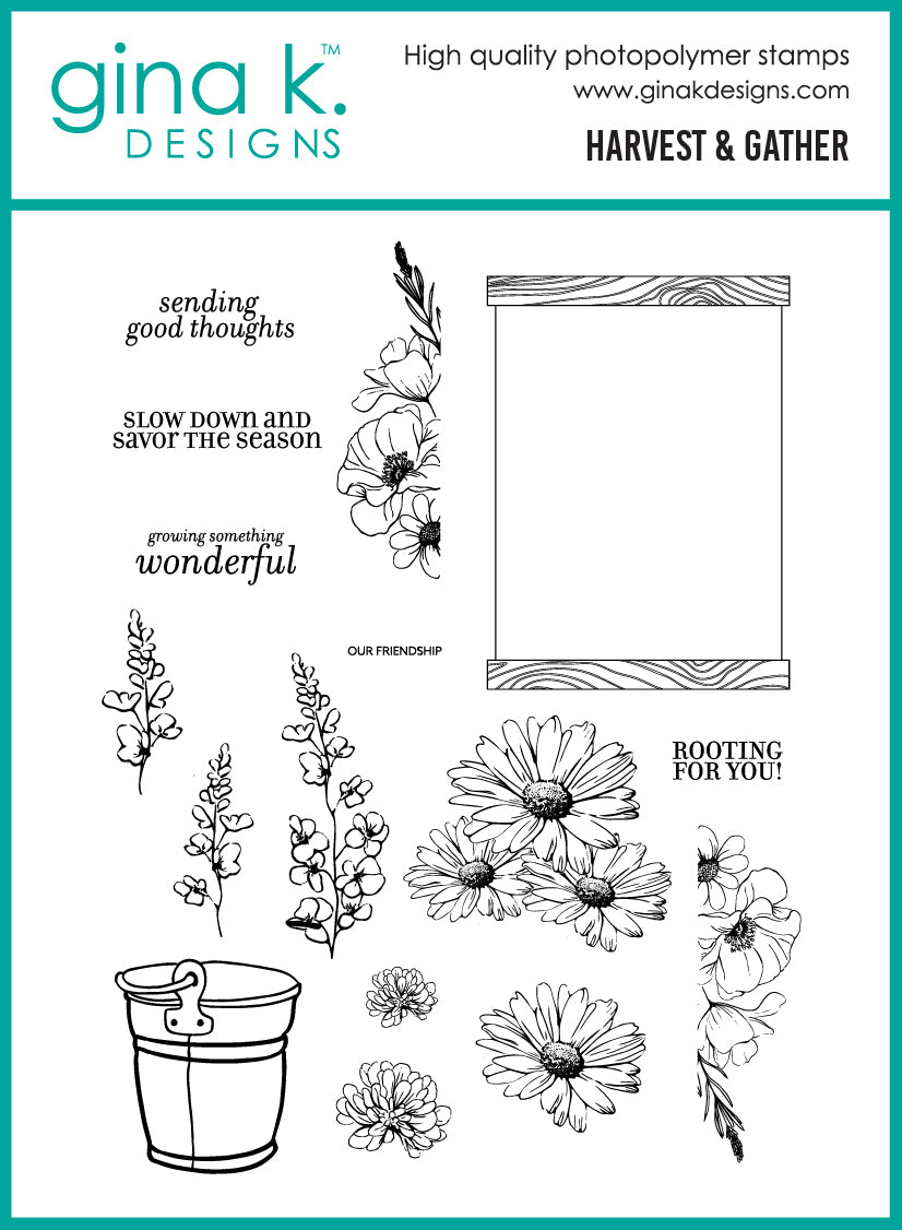 Gina K Designs Bundle - Harvest and Gather Stamp Die and Stencil