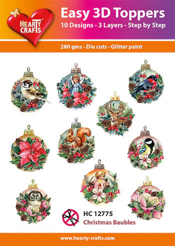 Hearty Crafts Easy 3D - Christmas Baubles HC12775