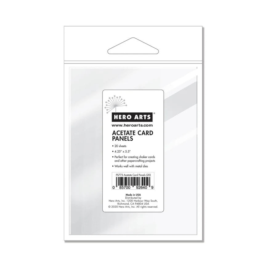 Hero Arts Clear Card Panels 4.25 x 5.5" - 20 Pack