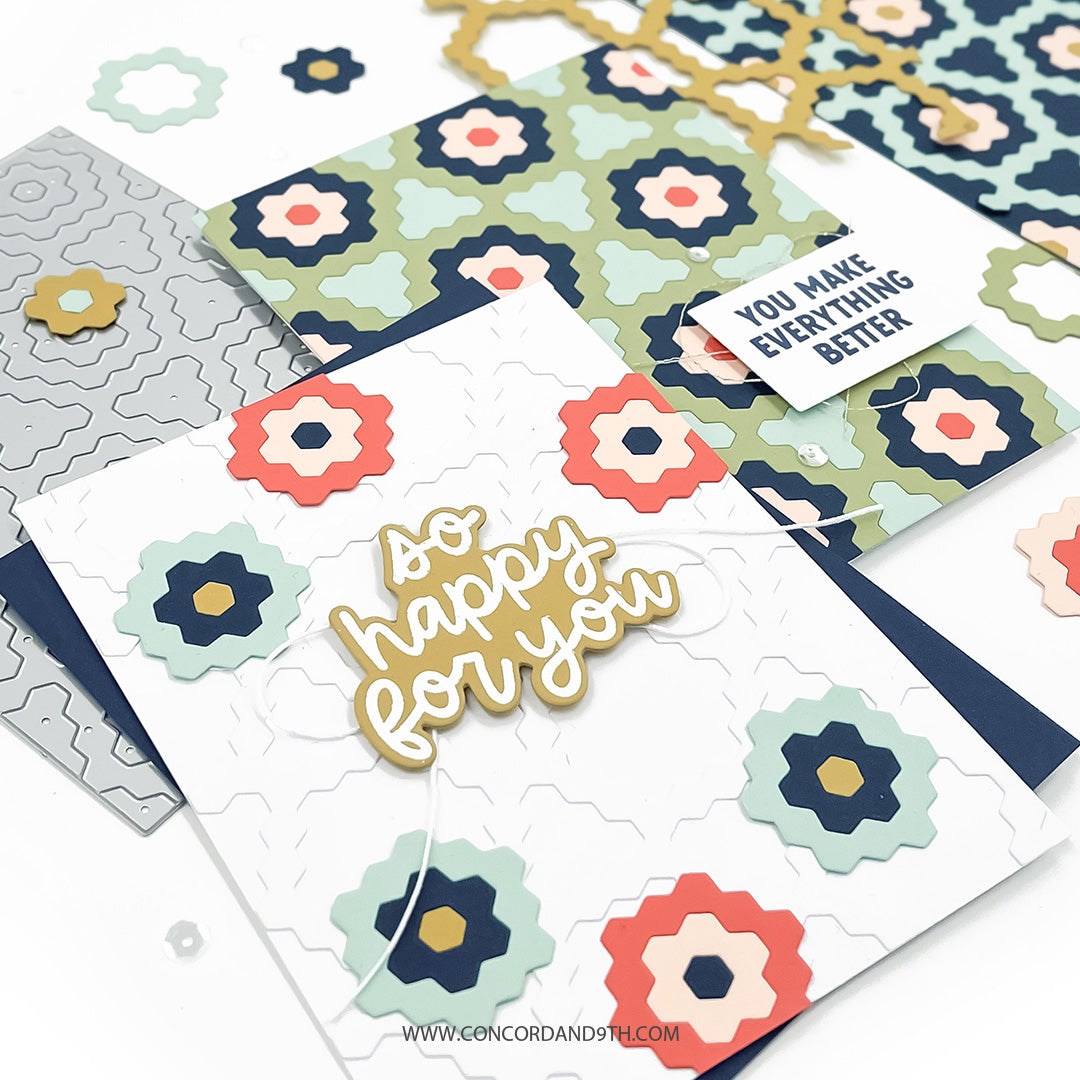 Concord & 9th Hexie Bloom Inlay Die