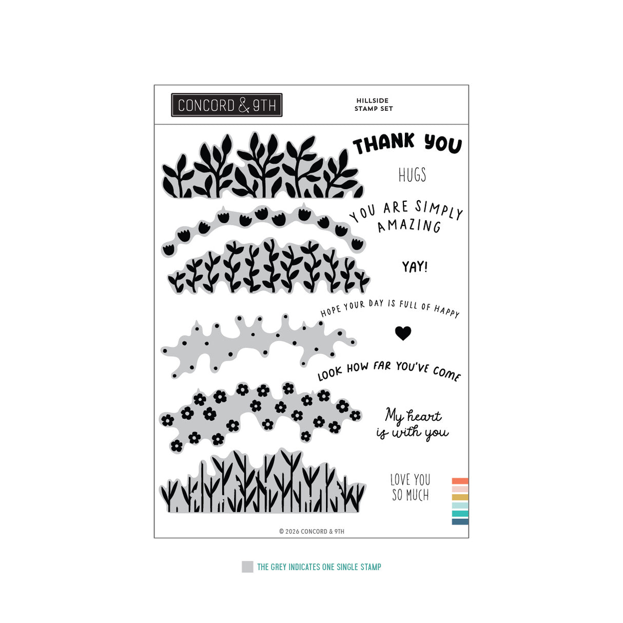 Concord & 9th Hillside Stamp Set (6 x 8) / die Bundle