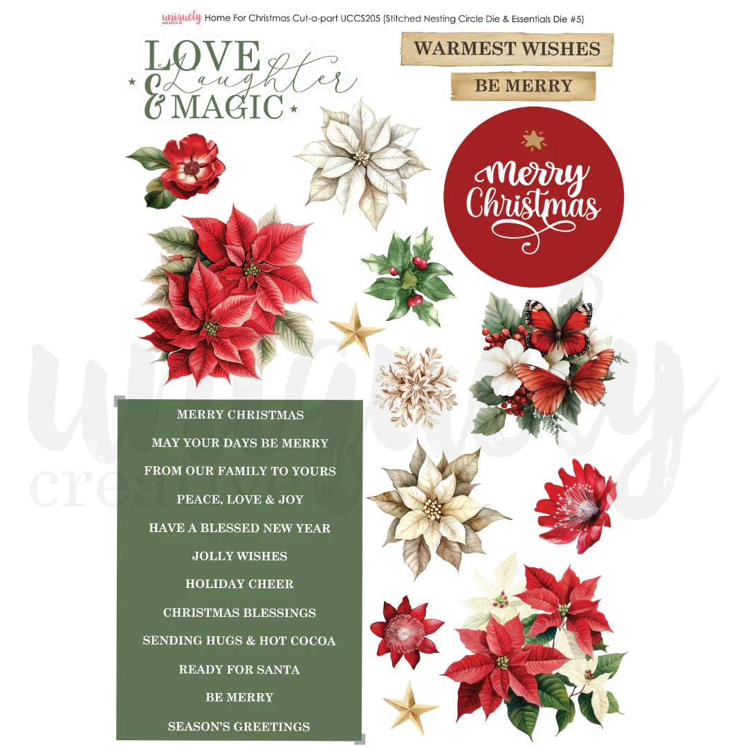 Uniquely Creative Home for Christmas Cut-a-Part Sheet