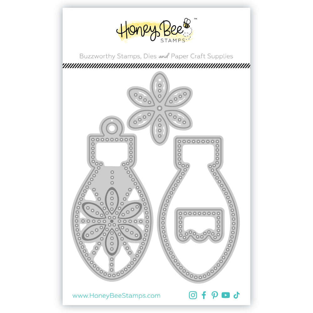 Honey Bee Stamps In Stitches: Ornament - Honey Cuts - Stand-Alone Dies