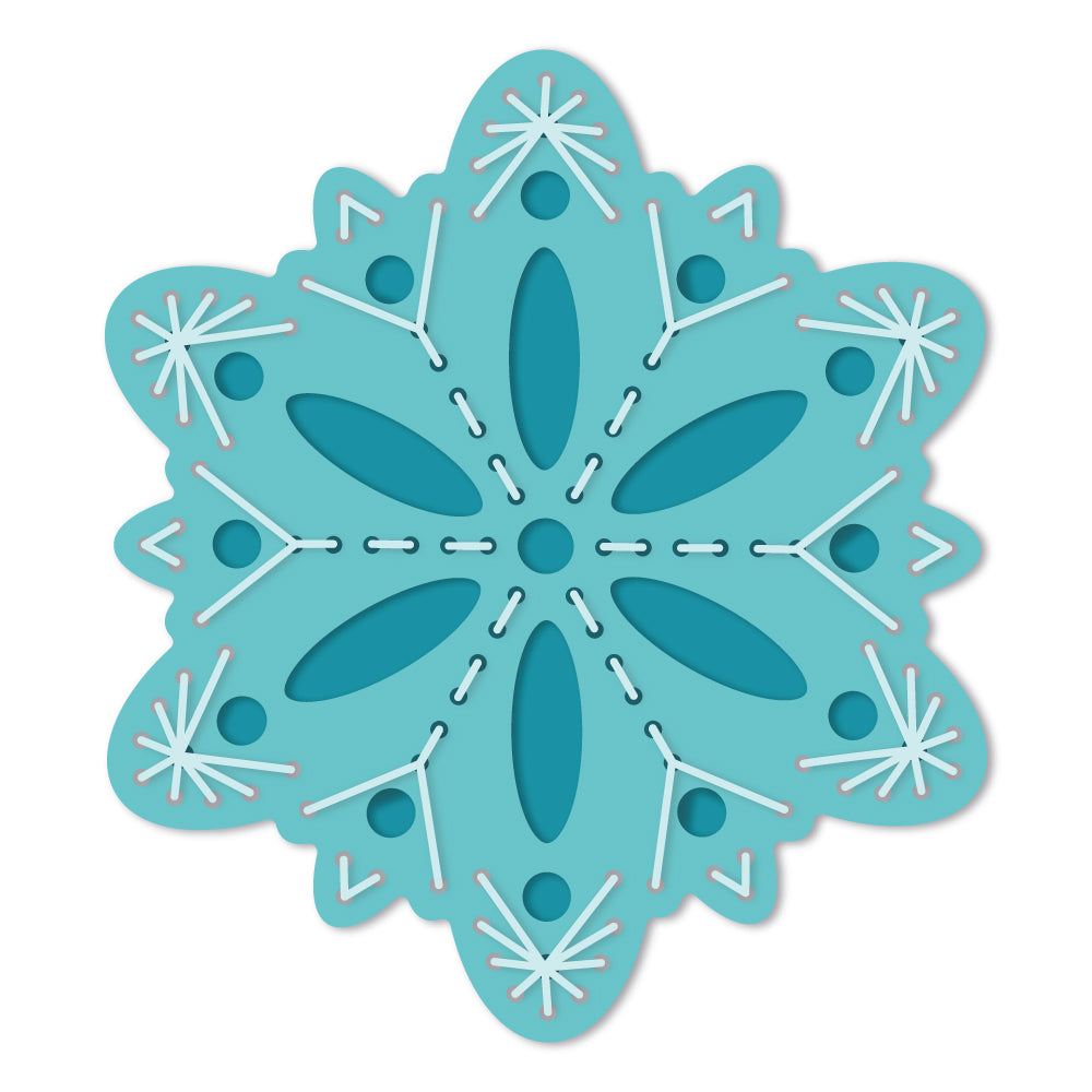 Honey Bee Stamps In Stitches: Snowflake - Honey Cuts - Stand-Alone Dies
