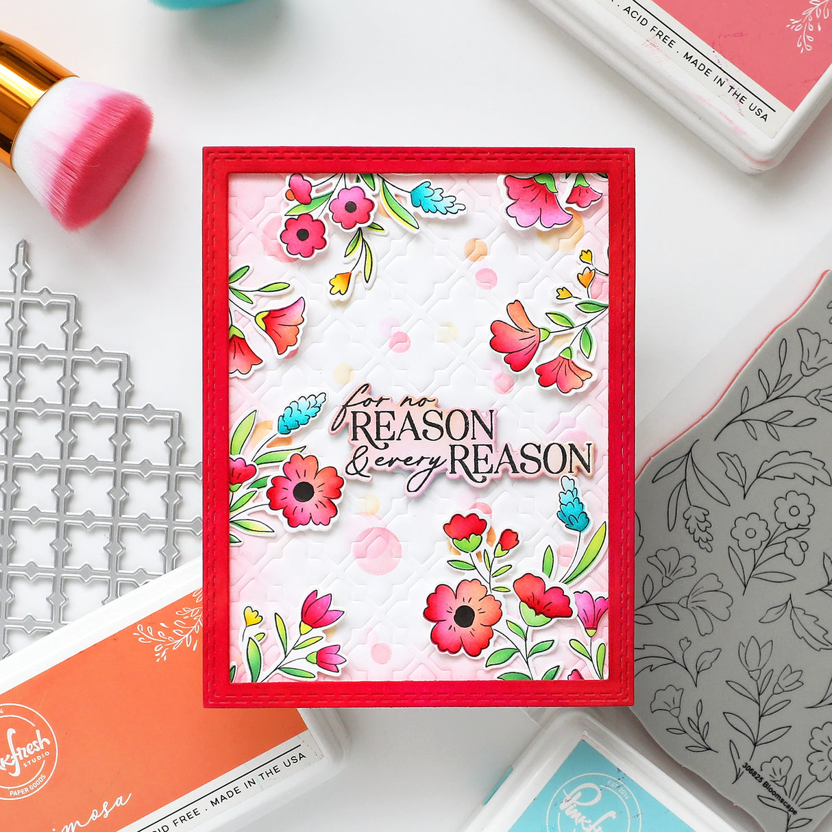 Pinkfresh Studio Trellis coverplate die