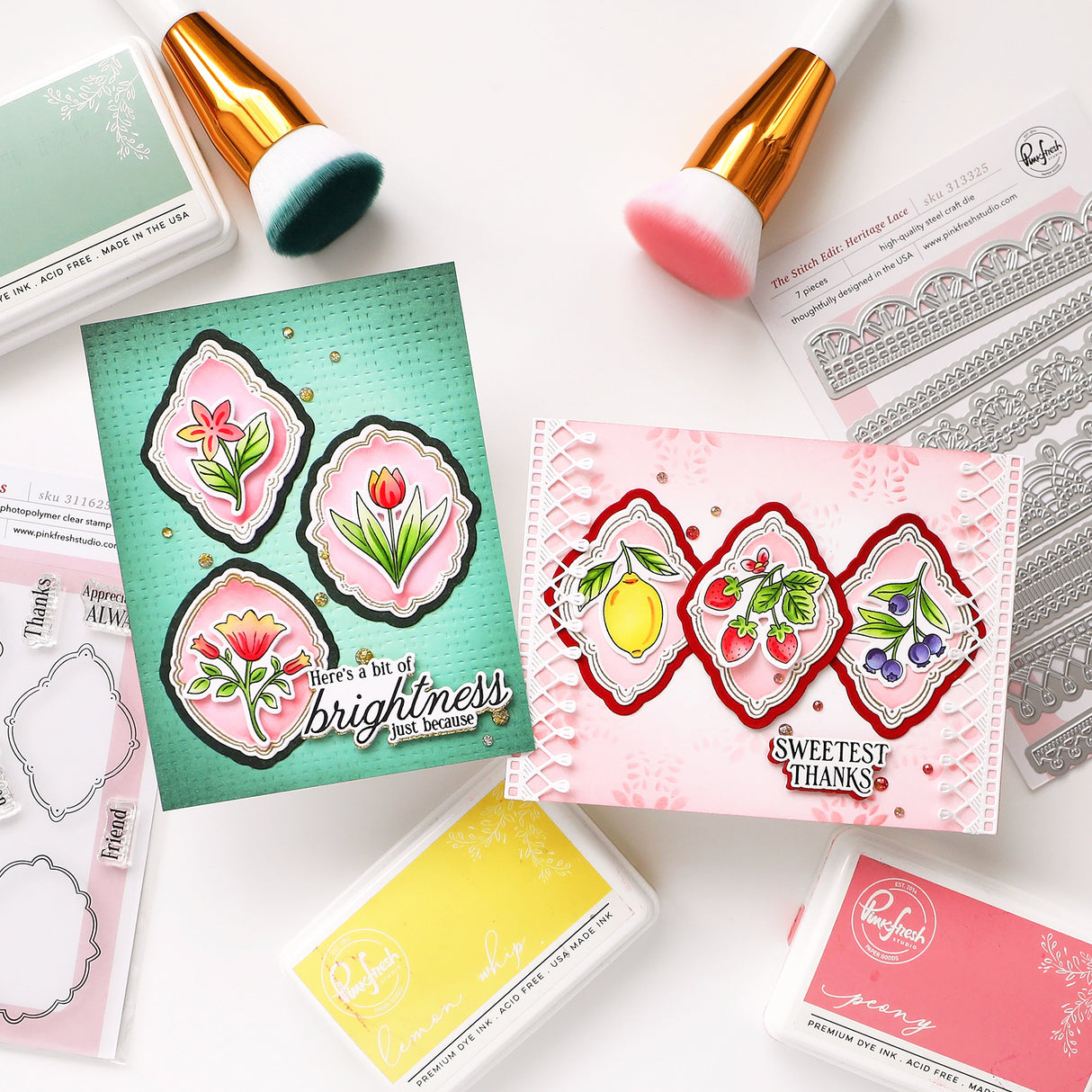 Pinkfresh Studio Freshly Picked Stamp/die/stencil Bundle