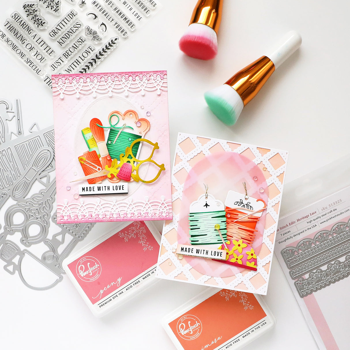 Pinkfresh Studio The Stitch Edit: Maker's Essentials die / stencil Bundle