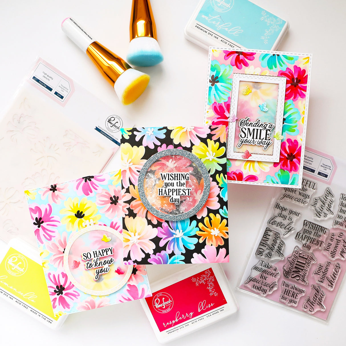 Pinkfresh Studio Petal Pop stencil