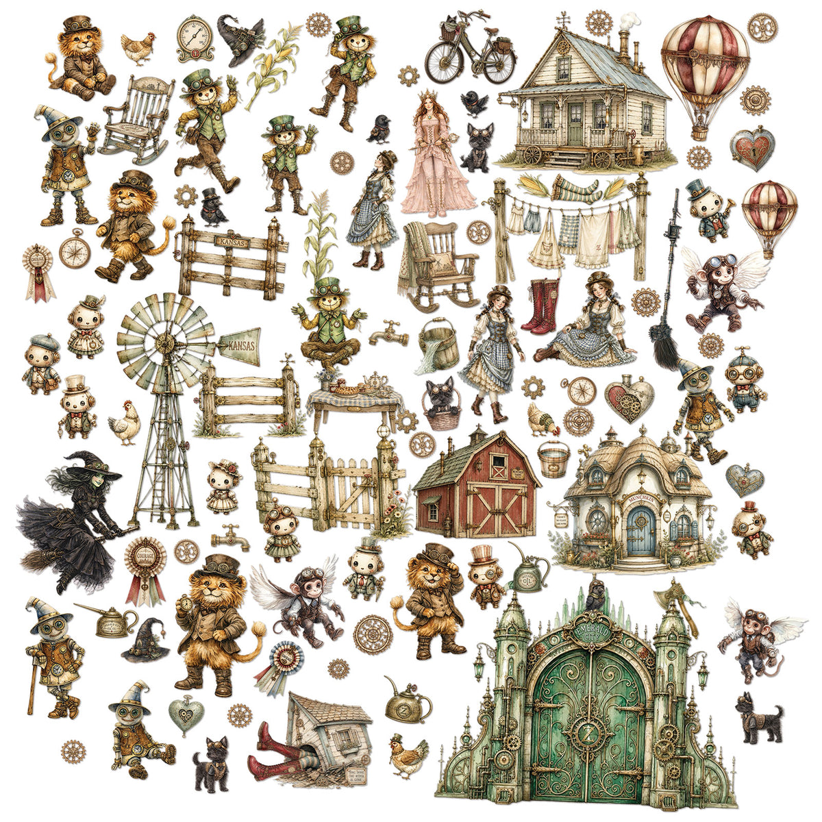 49 & Market Chronicles of Oz Laser Cut Elements - JCO-38446