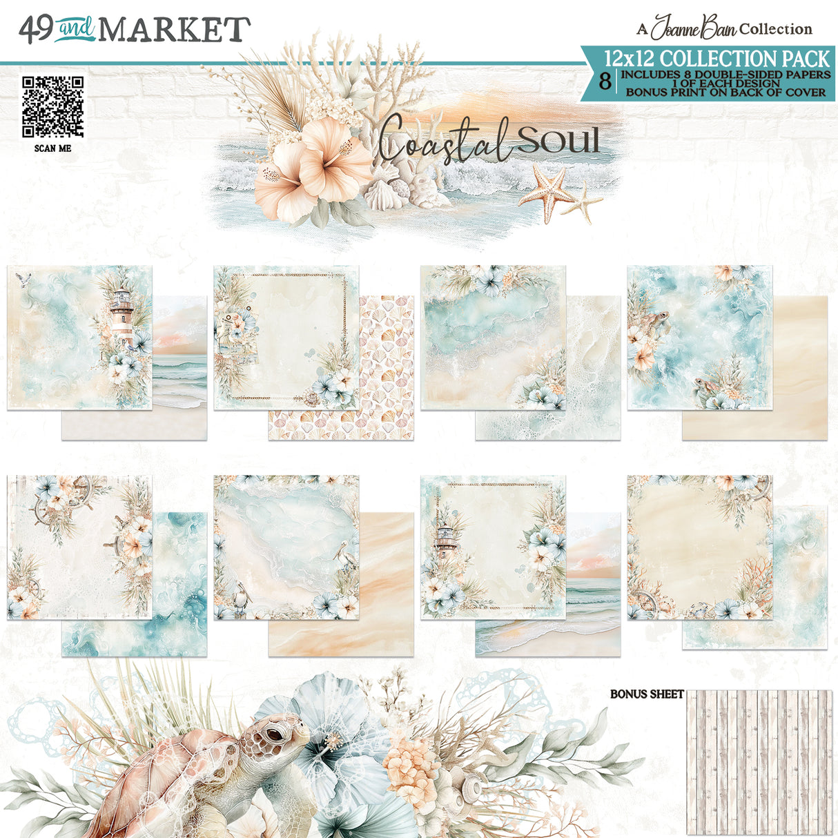 49 & Market Coastal Soul 12 x 12 Collection Pack - JCS-36794