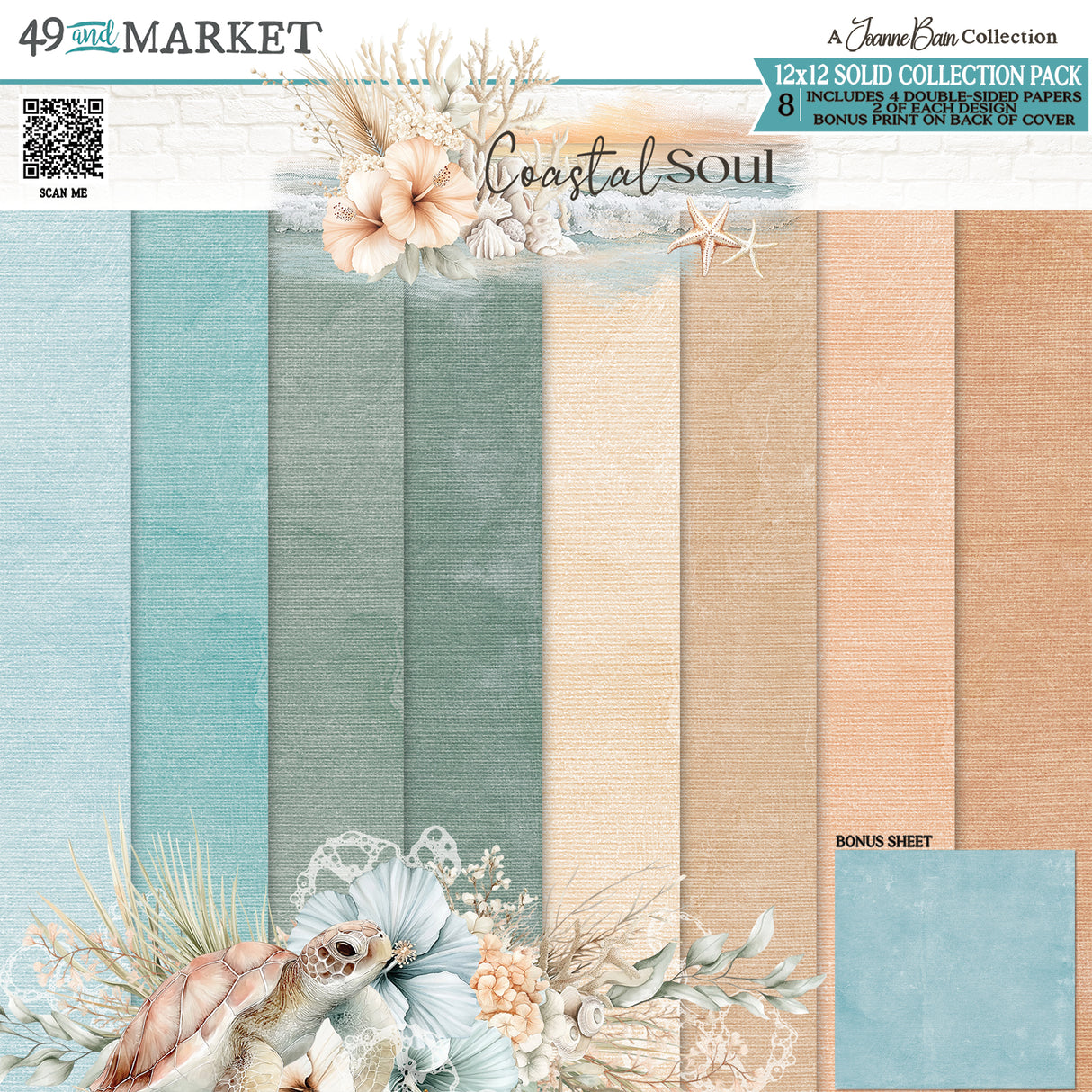 49 & Market Coastal Soul 12 x 12 Solids Collection Pack - JCS-36800