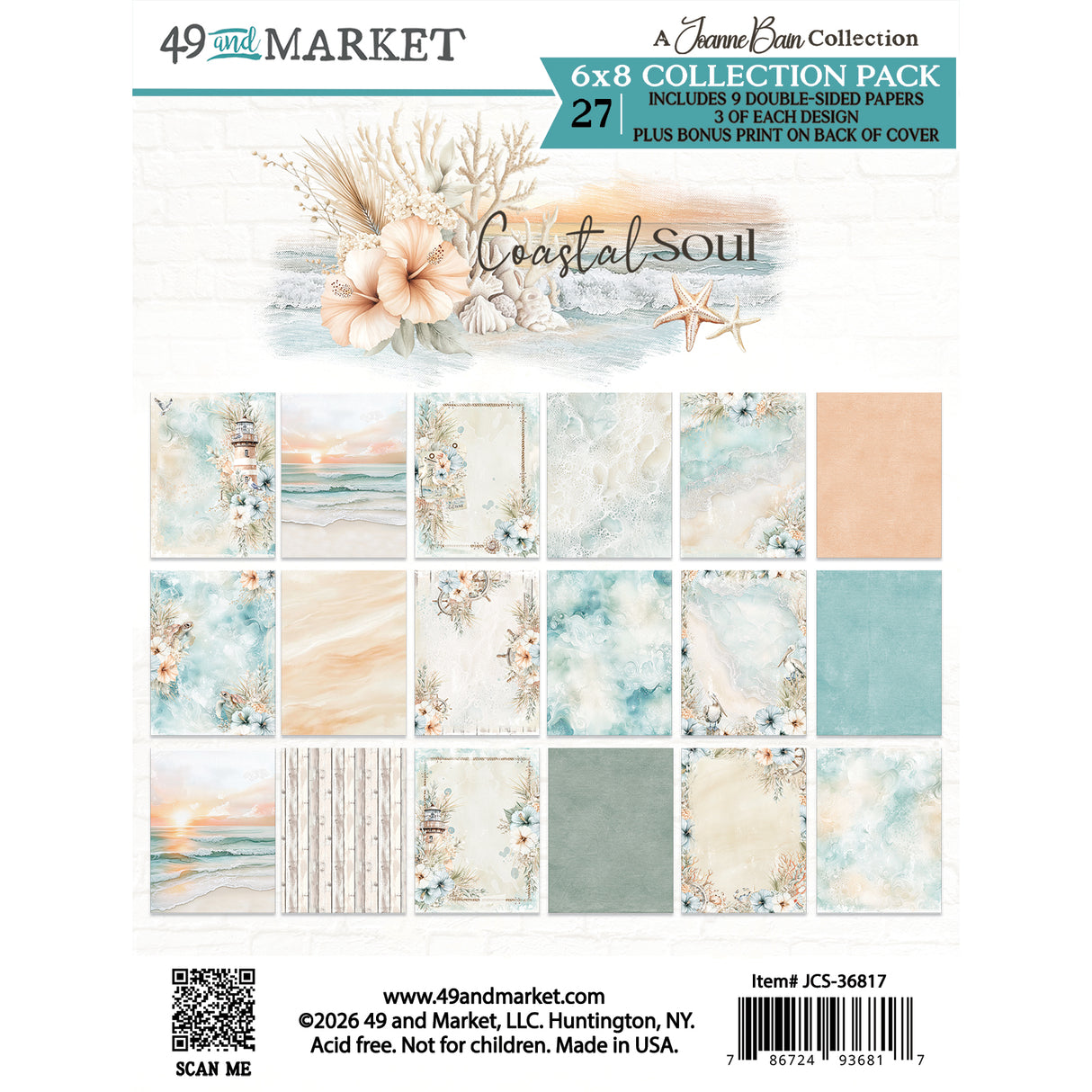 49 & Market Coastal Soul 6 x 8 Collection Pack - JCS-36817