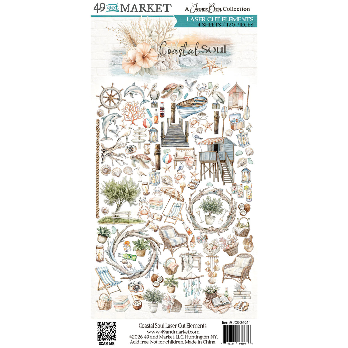 49 & Market Coastal Soul Laser Cut Elements - JCS-36954